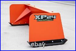 6' Xp24 Kubota Orange Snow Pusher Box Skid Steer Quick Attach Free Shipping