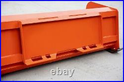 6' Xp24 Kubota Orange Snow Pusher Box Skid Steer Quick Attach Free Shipping