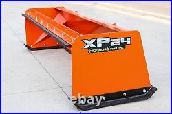 6' Xp24 Orange Snow Pusher Box Pullback Free Shipping Skid Steer Pusher Kubota