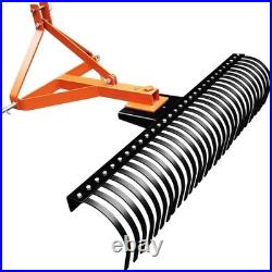 72'' 3 Point Landscape Rock Rake For Category 1 Skid Steer Tractors Loader