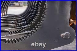 72'' Brush Root Rake Clam Grapple Attachment Skid Steer Quick Attach