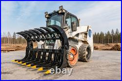 72 Brush Root Rake Grapple Attachment For Bobcat Skid Steer