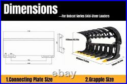 72 Brush Root Rake Grapple Attachment For Bobcat Skid Steer