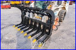 72 Brush Root Rake Grapple Attachment For Bobcat Skid Steer