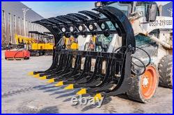 72 Brush Root Rake Grapple Attachment For Bobcat Skid Steer