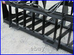 72 Dual Cylinder Root Grapple Bucket Attachment Fits Skid Steer Quick Attach