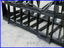 72 Dual Cylinder Root Grapple Bucket Attachment Fits Skid Steer Quick Attach