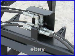 72 Dual Cylinder Root Grapple Bucket Attachment Fits Skid Steer Quick Attach