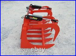 72 Dual Cylinder Root Grapple Bucket Attachments Fits Kubota Tractor Loader