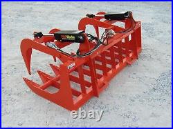 72 Dual Cylinder Root Grapple Bucket Attachments Fits Kubota Tractor Loader