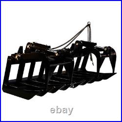 72 Heavy-Duty Root Grapple Rake Attachment for Bobcat and Kubota Skid Steers