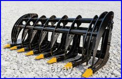72'' Root Rake Clam Grapple Attachment Bobcat Skid Steer Tractor Quick Attach