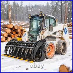 72'' Root Rake Clam Grapple Attachment Bobcat Skid Steer Tractor Quick Attach