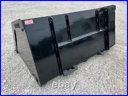 72 Snow Mulch Litter High Capacity Smooth Bucket Fits Skid Steer Loader