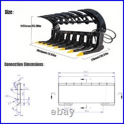 72inch Brush Root Rake Clam Grapple Attachment Fits Bobcat Skid Steer