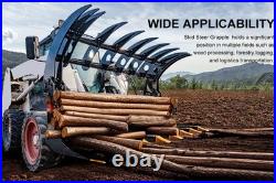 72inch Brush Root Rake Clam Grapple Attachment Fits Bobcat Skid Steer