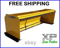 7' XP30 CAT YELLOW SNOW PUSHER With PULLBACK BAR- Skid Steer Loader FREE SHIPPING