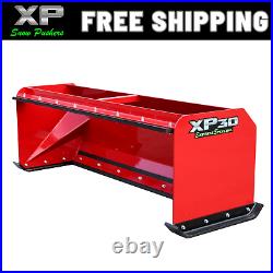 7' XP30 EQUIPMENT RED SNOW PUSHER With PULLBACK BAR- Skid Steer Loader-SHIPS FREE