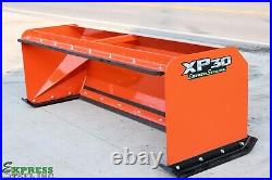 7' XP30 KUBOTA ORANGE SNOW PUSHER With PULLBACK BAR- Skid Steer- FREE SHIPPING