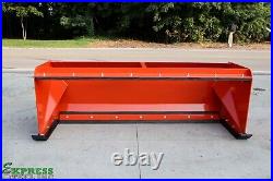 7' XP30 KUBOTA ORANGE SNOW PUSHER With PULLBACK BAR- Skid Steer- FREE SHIPPING