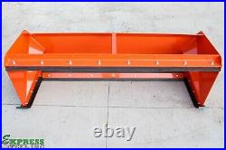 7' XP30 KUBOTA ORANGE SNOW PUSHER With PULLBACK BAR- Skid Steer- FREE SHIPPING