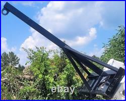 80? Boom Pole Straight Jib Hoist Lift Attachment Fits Skid Steer Quick Attach
