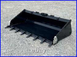 80 Extreme Heavy Duty Tooth Bucket Attachment Fits Skid Steer Track Loader USA