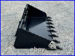 80 Extreme Heavy Duty Tooth Bucket Attachment Fits Skid Steer Track Loader USA