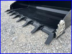 80 Extreme Heavy Duty Tooth Bucket Attachment Fits Skid Steer Track Loader USA
