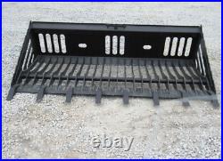 80 Heavy Duty Rock Skeleton Bucket with Teeth Attachment Fits Skid Steer Loader