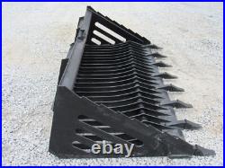 80 Heavy Duty Rock Skeleton Bucket with Teeth Attachment Fits Skid Steer Loader
