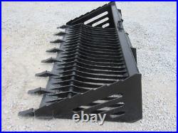 80 Heavy Duty Rock Skeleton Bucket with Teeth Attachment Fits Skid Steer Loader