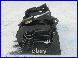 80 Severe Duty Rock Grapple Bucket with Teeth Skid Steer Loader Attachment