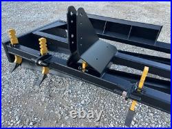 84 Box Scraper Grader Scarifier Attachment Skid Steer Tractor 3PT CAT 1 Hitch