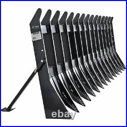 84 Root Clearing Rake Debris Silage Rock Skid Steer Tractor Loader Attachment