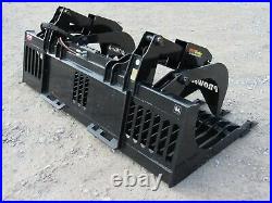 84 Severe Duty Rock Grapple Bucket with Teeth Skid Steer Loader Attachment
