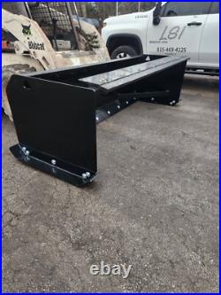 8' Skid Steer Snow Pusher Box Heavy Duty Backdrag Pullback Bobcat CAT Case