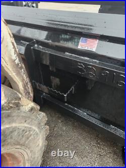 8' Skid Steer Snow Pusher Box Heavy Duty Backdrag Pullback Bobcat CAT Case