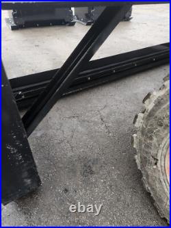 8' Skid Steer Snow Pusher Box Heavy Duty Backdrag Pullback Bobcat CAT Case