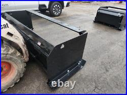 8' Skid Steer Snow Pusher Box Heavy Duty Backdrag Pullback Bobcat CAT Case