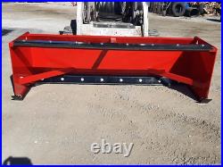 8' Skid Steer Snow Pusher Box Heavy Duty Backdrag Pullback Bobcat CAT Case