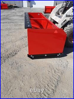 8' Skid Steer Snow Pusher Box Heavy Duty Backdrag Pullback Bobcat CAT Case