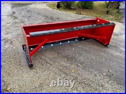 8' Skid Steer Snow Pusher Box Heavy Duty Backdrag Pullback Bobcat CAT Case