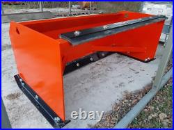 8' Skid Steer Snow Pusher Box Heavy Duty Backdrag Pullback Bobcat CAT Case