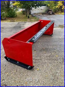 8' Skid Steer Snow Pusher Box Heavy Duty Backdrag Pullback Bobcat CAT Case