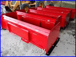 8' Skid Steer Snow Pusher Box Heavy Duty Backdrag Pullback Bobcat CAT Case