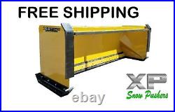 8' XP30 CAT YELLOW SNOW PUSHER PULLBACK BAR FRONT SHOES-Skid Steer-FREE SHIPPING