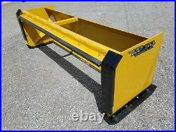8' XP30 CAT YELLOW SNOW PUSHER WithPULLBACK BAR -Skid Steer Loader FREE SHIPPING