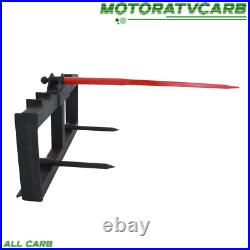 ALL-CARB 49 Hay Bale Spear Skid Steer Tractor Loader Quick Tach 3000lb