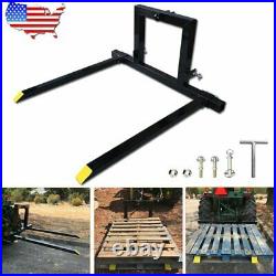 Adjustable 3 Point Quick Hitch Pallet Fork Category 1 Tractor Carry Forks Mover